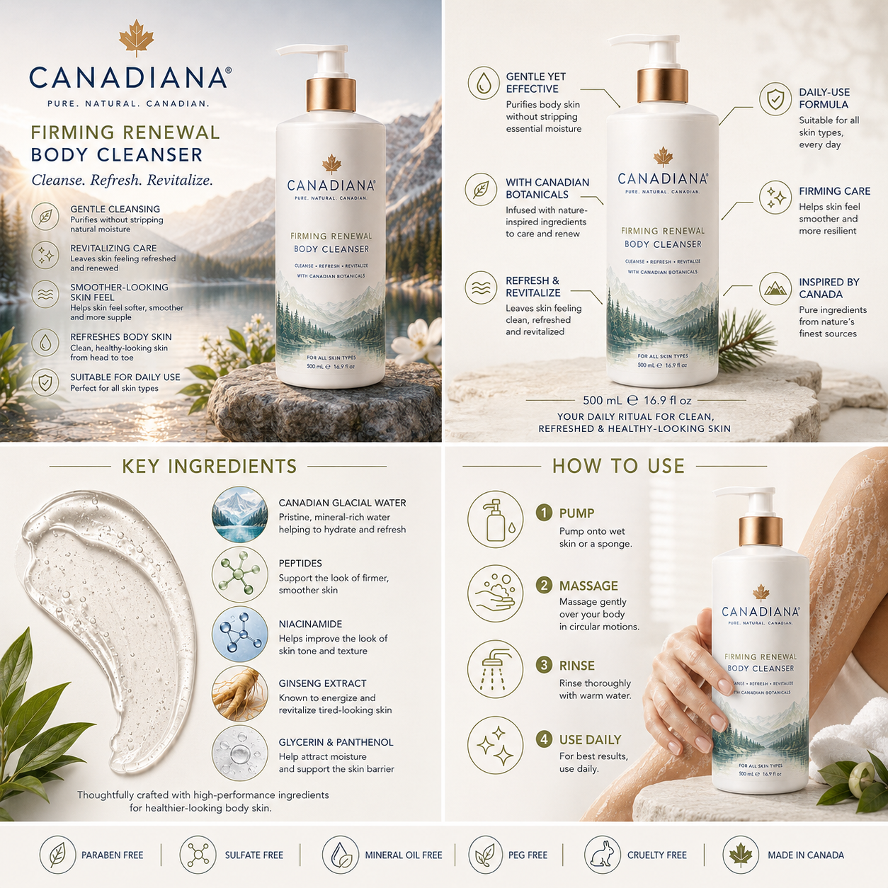 Canadiana® Firming Renewal Body Cleanser