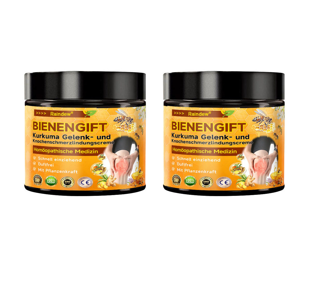Offizieller Shop:Raindew Bienengift- und Kurkuma-Gelenk- und Knochenschmerzlinderungscreme