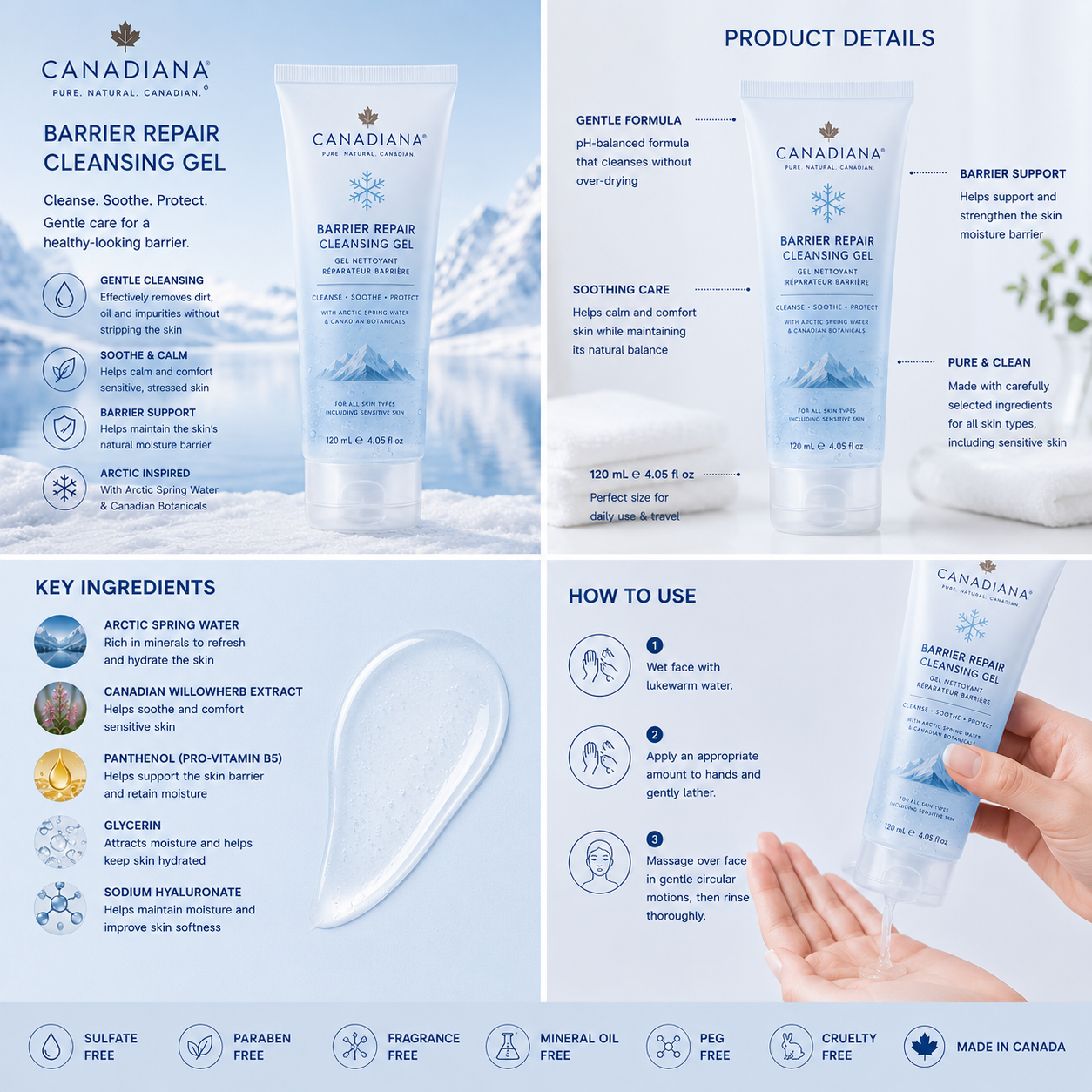 Canadiana® Barrier Repair Cleansing Gel