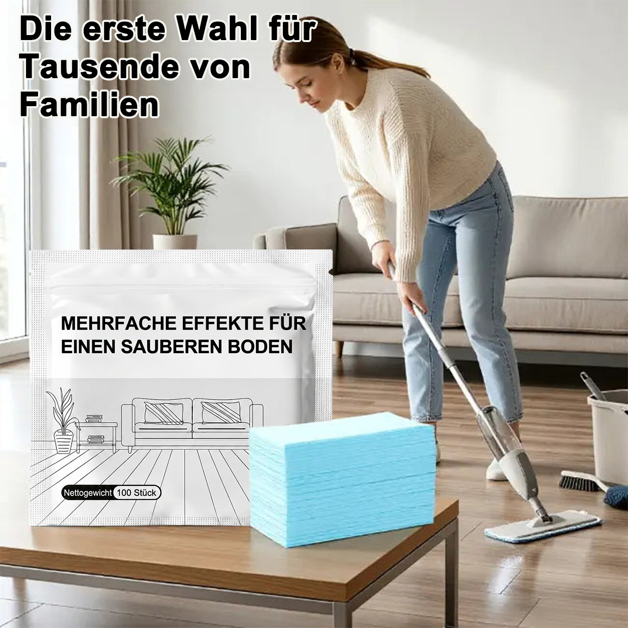 🔥Letzter Tag: 80% RABATT✨ Antibakterieller Mehrflächenreiniger für Hartholz, Fliesen & Laminat