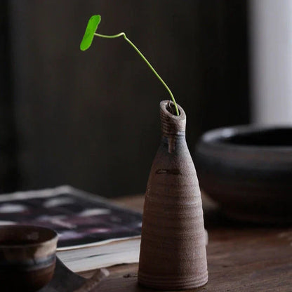 Handmade Classic Brown Table Vase Set