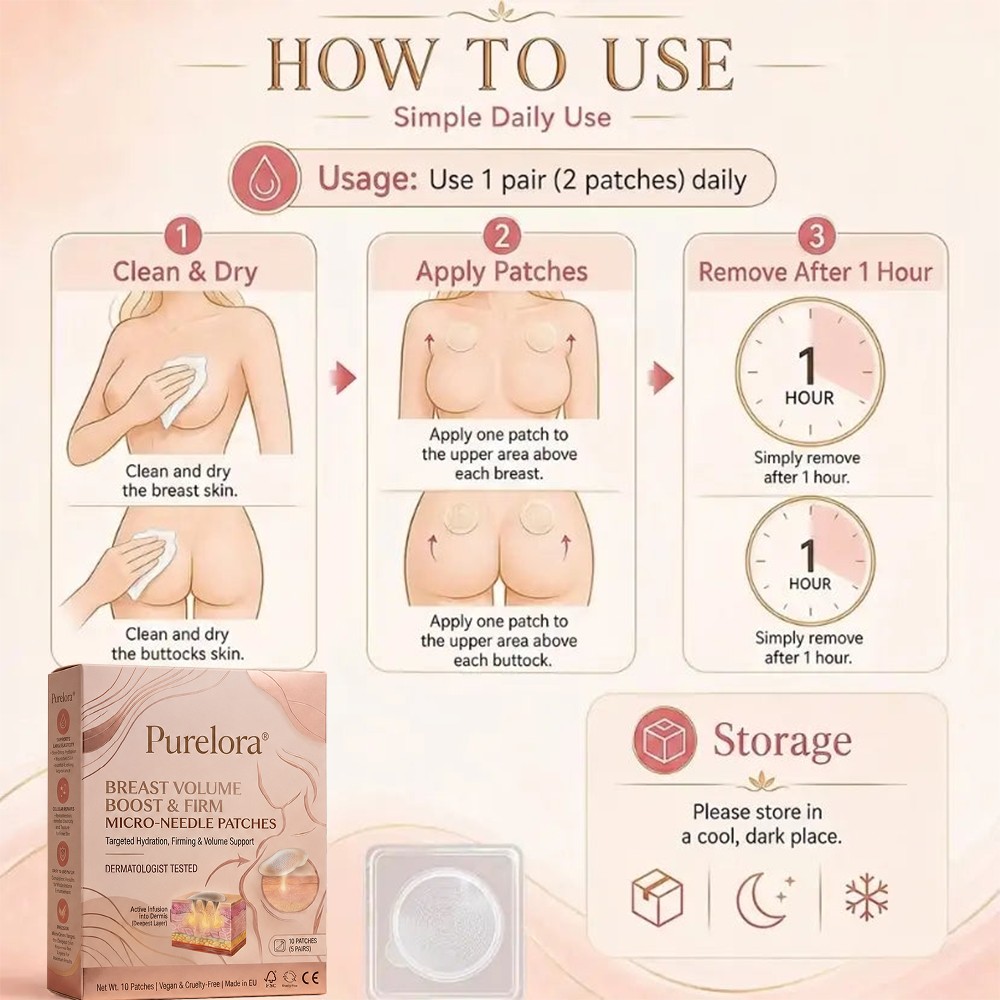 💥𝐏𝐮𝐫𝐞𝐥𝐨𝐫𝐚® 💥Targeted Breast Enhancement Advanced Nano Microneedle Patch💥💥💥