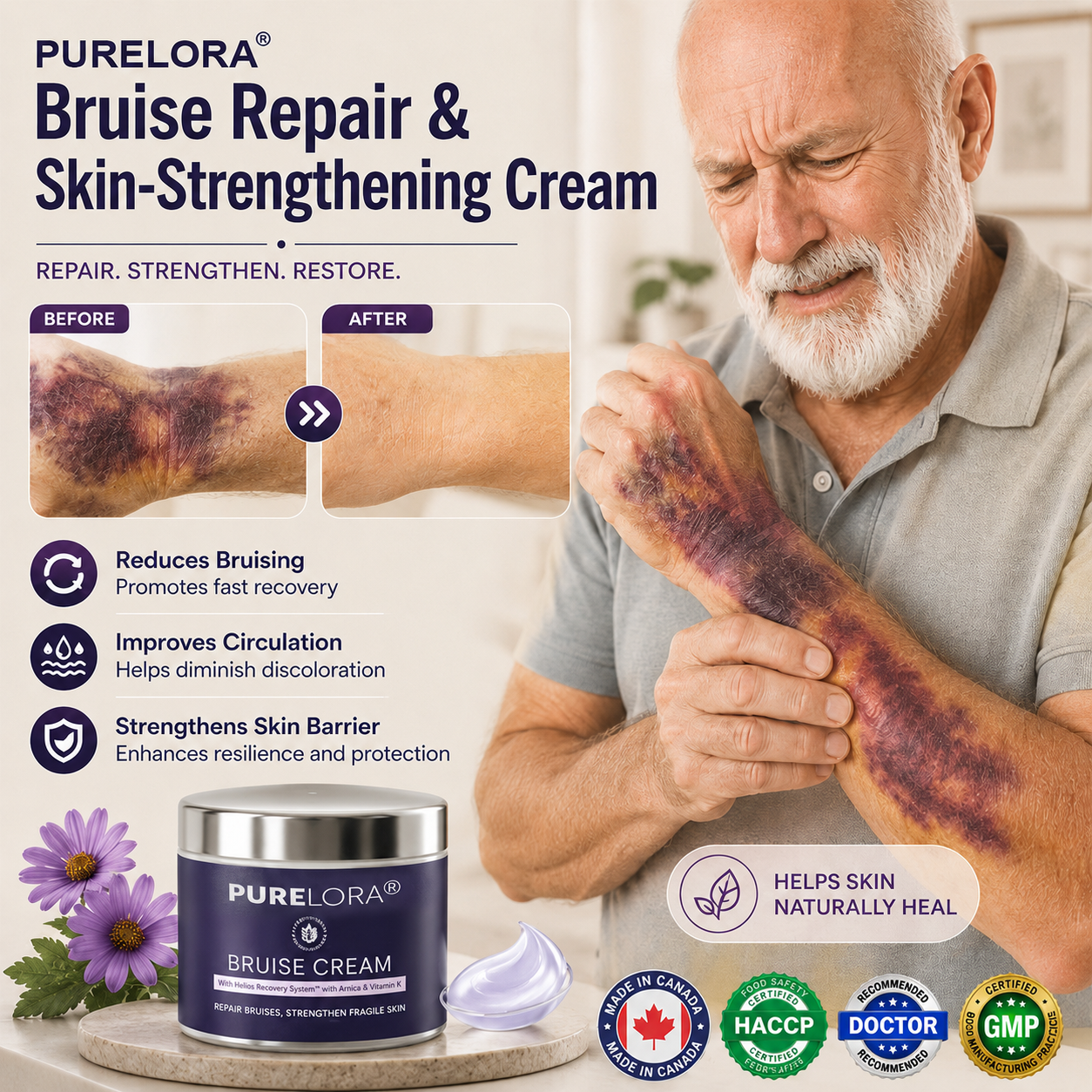💥100K+ SOLD💕- 𝐏𝐮𝐫𝐞𝐥𝐨𝐫𝐚® Bruise Repair & Skin-Strengthening Cream
