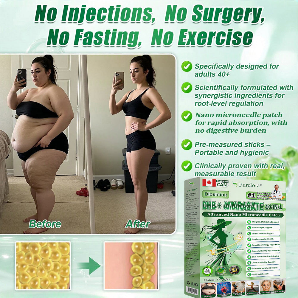 🏥LIMITED-TIME OFFER – Purelora® Metabolic Matrix 🎉DHB + Amarasate 10-in-1 Nano Microneedle Patches 🏆