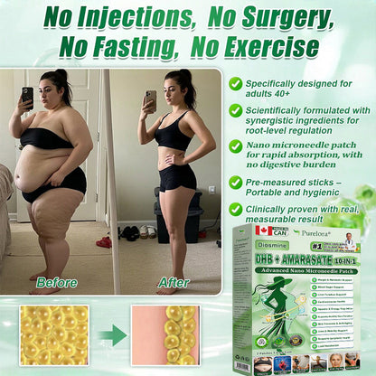 🏥LIMITED-TIME OFFER – Purelora® Metabolic Matrix 🎉DHB + Amarasate 10-in-1 Nano Microneedle Patches 🏆