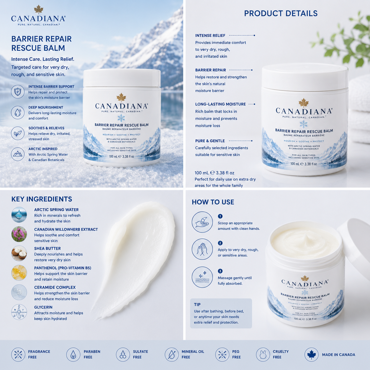 Canadiana® Barrier Repair Rescue Balm