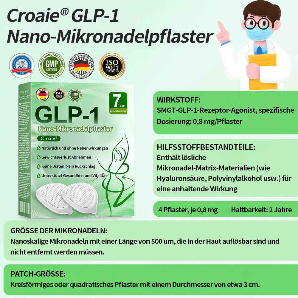 [Siehe Ergebnisse in 7 Tagen]🔔 SMGT-GLP-1 Nano Microneedle Patch & Matrixyl 3000 (Schmerzfrei, langanhaltend, behandelt Diabetes, Fettleibigkeit und Herz-Kreislauf-Erkrankungen)